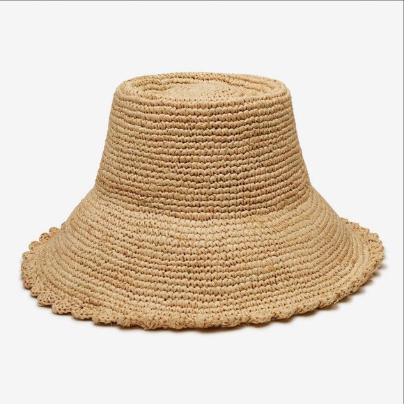 Wyeth Lacey Raffia Bucket Hat in Natural main image 6